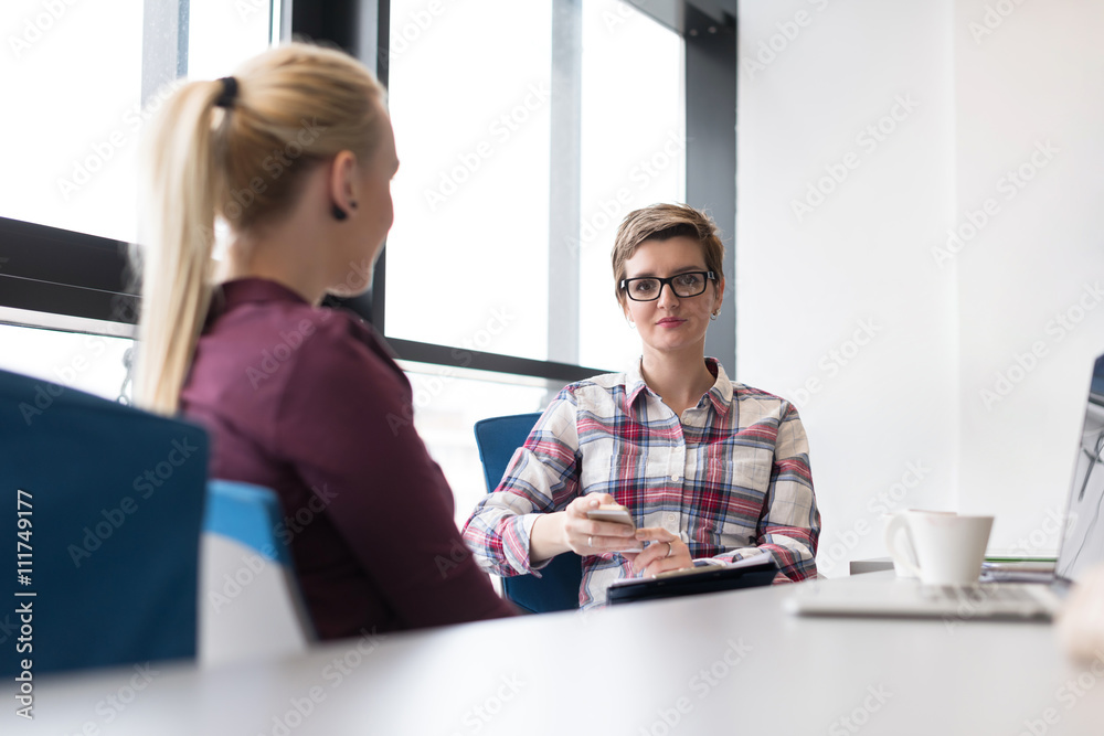young business woman at modern office meeting room young business woman at modern office meeting room