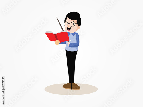 Teacher Presentation with book