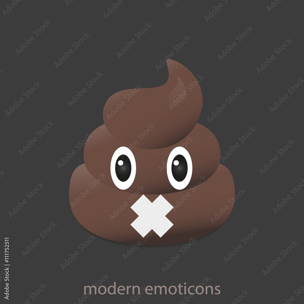 Premium Vector  Illustration of poop emoticon or emoji poop face icon  symbol vector illustration