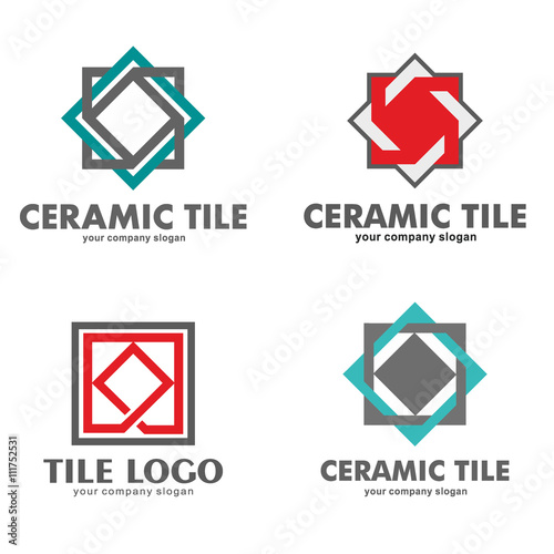 Set of logos of ceramic tiles