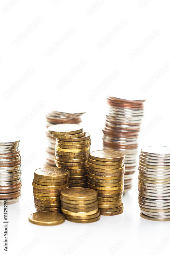 Coins isolated on white background Coins isolated on white background