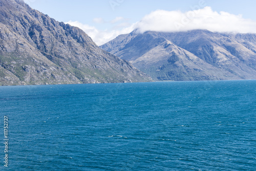 sea and mountain in New Zealand