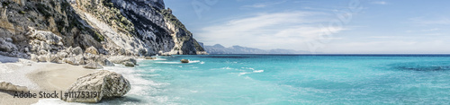 A view of Cala Goloritze beach, Baunei, Sardinia, Italy photo