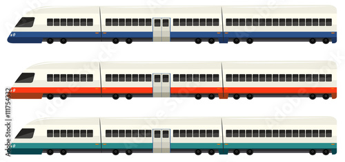 Speed train in three colors