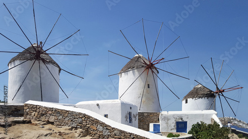 The famous windmills of Mykonos island