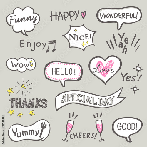 手書き風吹き出しセット