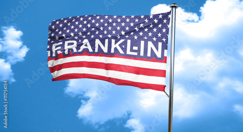 franklin  3D rendering  city flag with stars and stripes