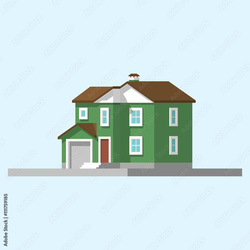 isometric image of a private house isometric image of a private house
