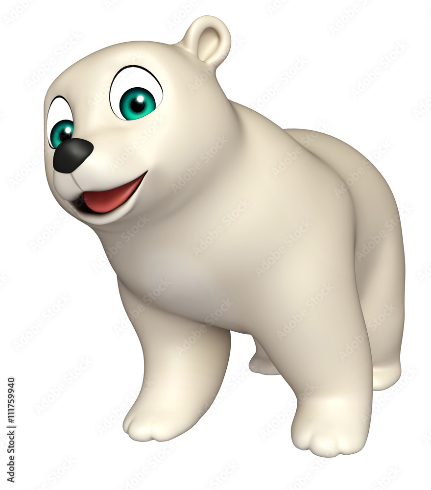 funny Polar bear cartoon character funny Polar bear cartoon character