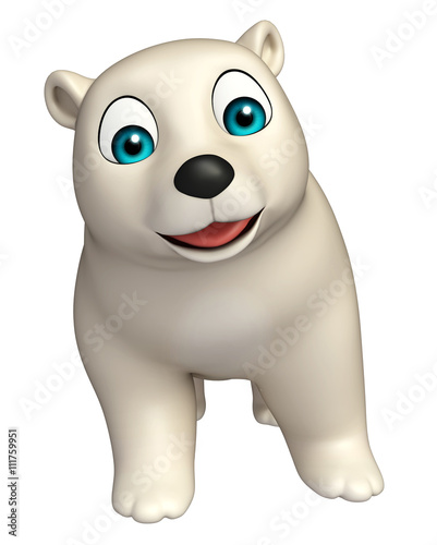 funny Polar bear cartoon character