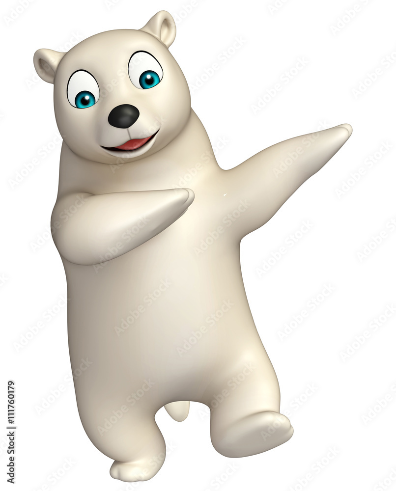 funny Polar bear cartoon character funny Polar bear cartoon character