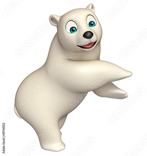 funny Polar bear cartoon character