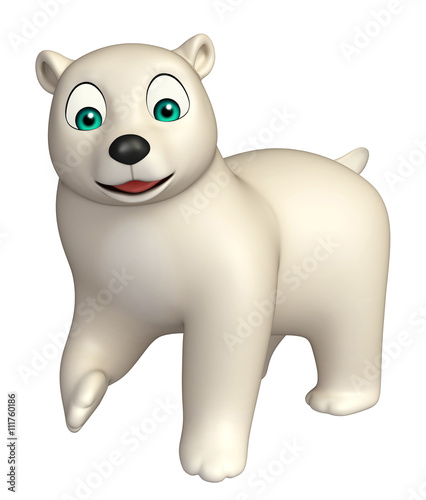 funny Polar bear cartoon character