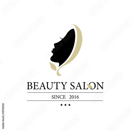 Logo for beauty salon, organic spa Vector Illustration