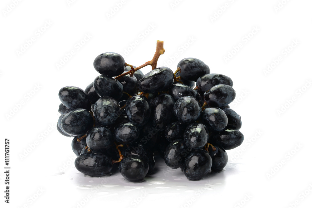 Bunch of dark red grapes Isolated on white background Bunch of dark red grapes Isolated on white background