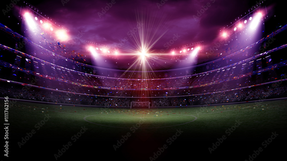 Naklejka premium stadium light at night