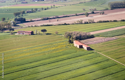 The unspoiled nature in the green Val di Chiana in Tuscany - Italy © pegasophoto