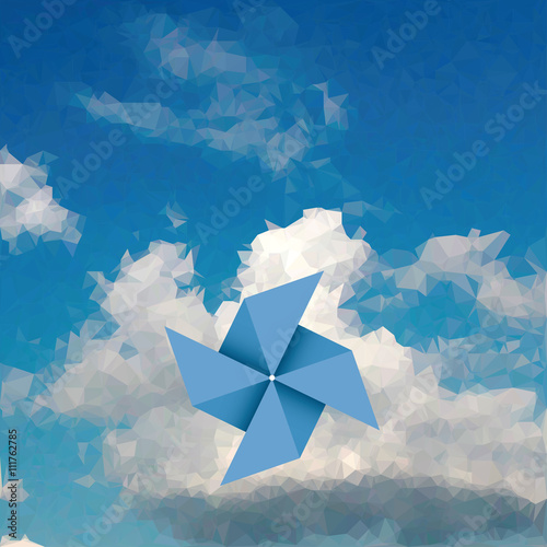 blue windmill