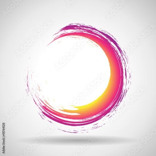 Circle Shape - Isolated On Gray Background - Vector Illustration, Graphic Design
