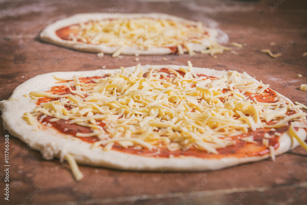 Fresh Italian pizza dough