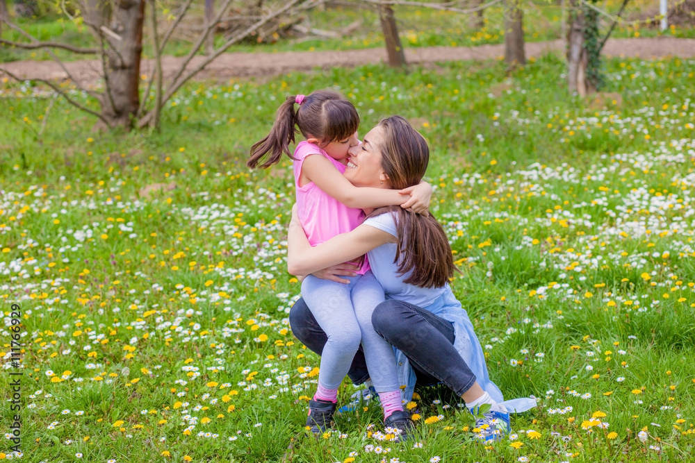 Mother with daughter in park
Mother with daughter in park