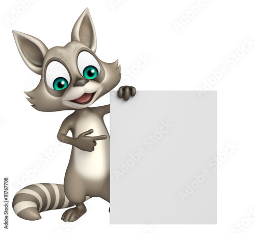 fun Raccoon cartoon character