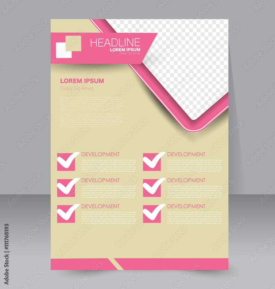 Fototapeta premium Abstract flyer design background. Brochure template.