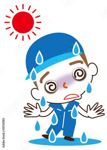 熱中症　男性整備員
