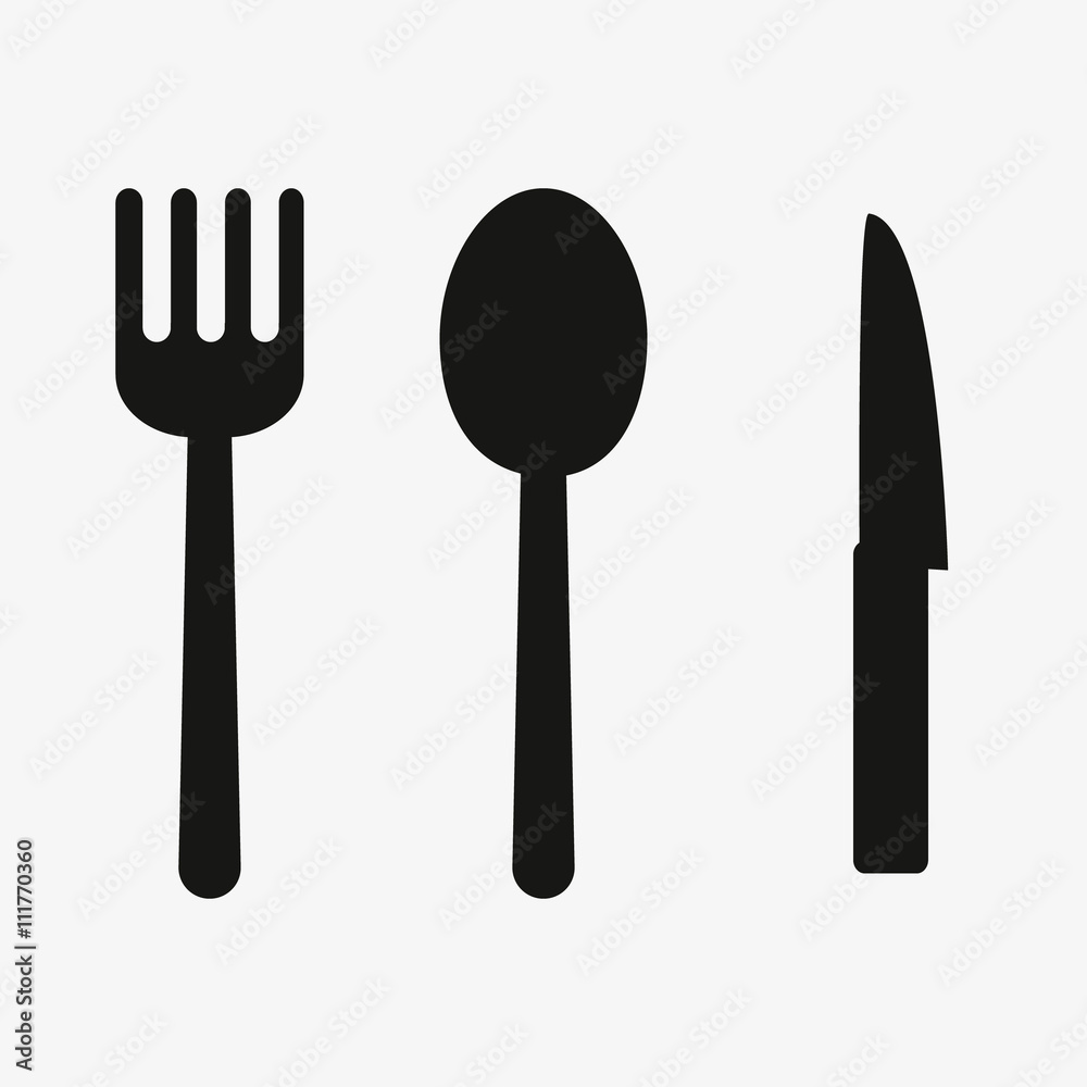 knife, fork and spoon icon. vector illustration knife, fork and spoon icon. vector illustration