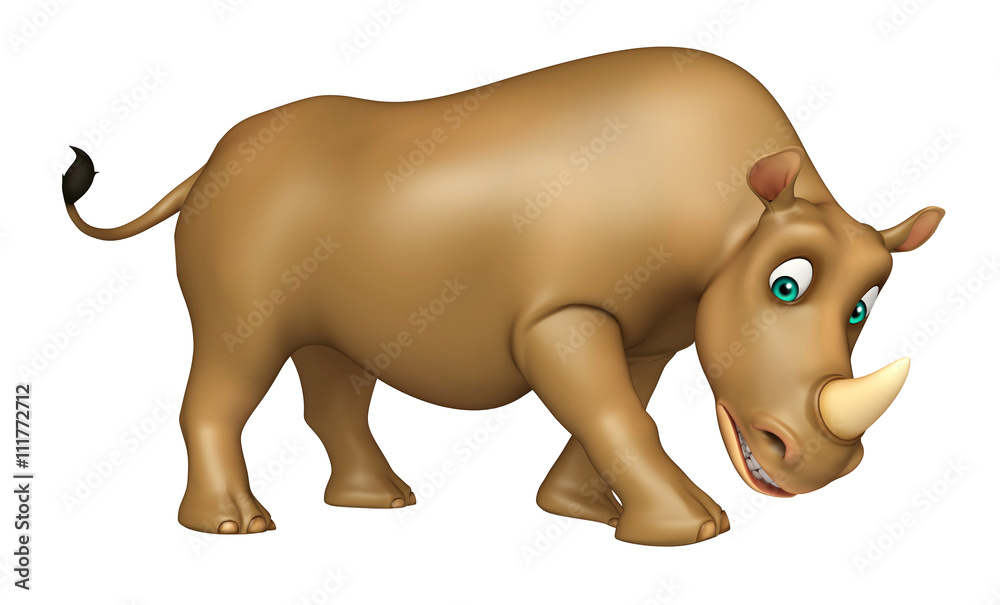 fun Rhino cartoon character fun Rhino cartoon character