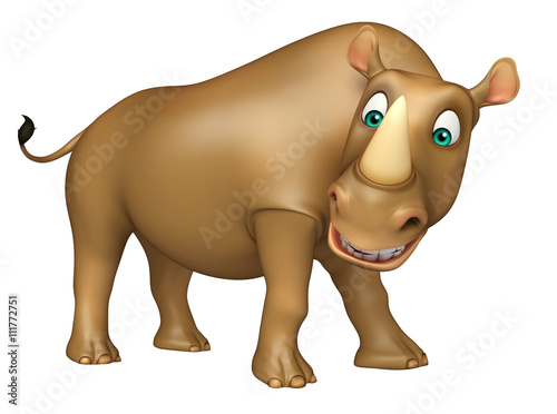 funny  Rhino cartoon character