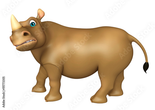 funny  Rhino cartoon character © visible3dscience