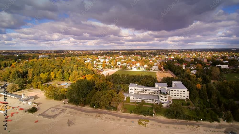 The seaside city of Parnu in aerial landscape. Pärnu is a historical beautiful resort seaside city with a small harbour in the South-Western part of Estonia. The seaside city of Parnu in aerial landscape. Pärnu is a historical beautiful resort seaside city with a small harbour in the South-Western part of Estonia.
