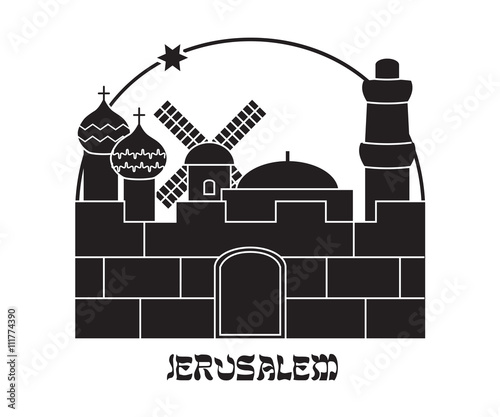 Silhouette of the Old City, Jerusalem, Israel