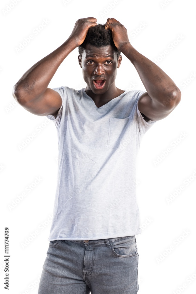 Frustrated black man Frustrated black man
