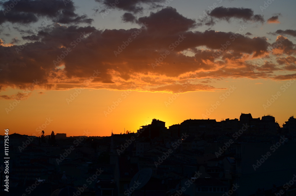 Summer Sunset over the City - Istanbul, Turkey Summer Sunset over the City - Istanbul, Turkey