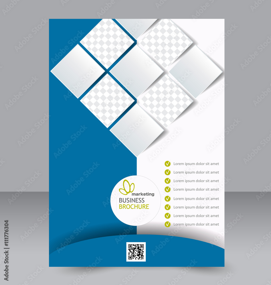 Abstract flyer design background. Brochure template. To be used for magazine  cover, business mockup, education, presentation, report. Green and blue  color. Stock Vector | Adobe Stock
