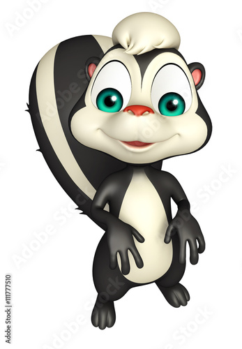 Fototapeta Naklejka Na Ścianę i Meble -  funny  Skunk cartoon character