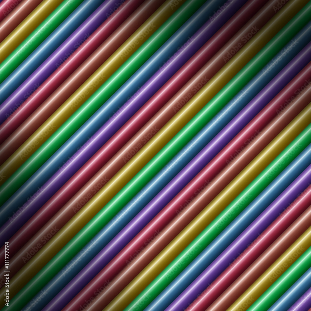 Diagonal multicolored tube background lit diagonally Diagonal multicolored tube background lit diagonally