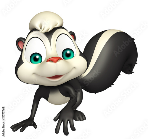 walking Skunk cartoon character © visible3dscience