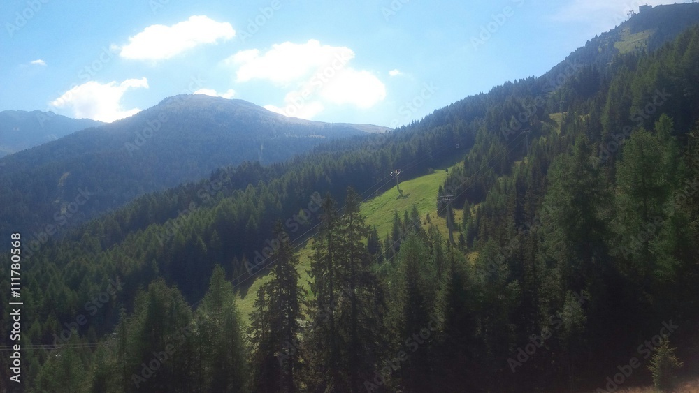 Fototapeta premium montagna con abeti