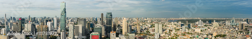 Panorama of Bangkok City of Thailand.