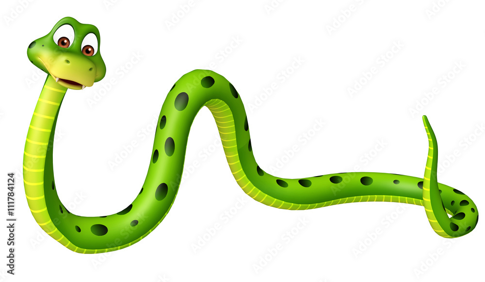 funny Snake cartoon character Stock Illustration | Adobe Stock
