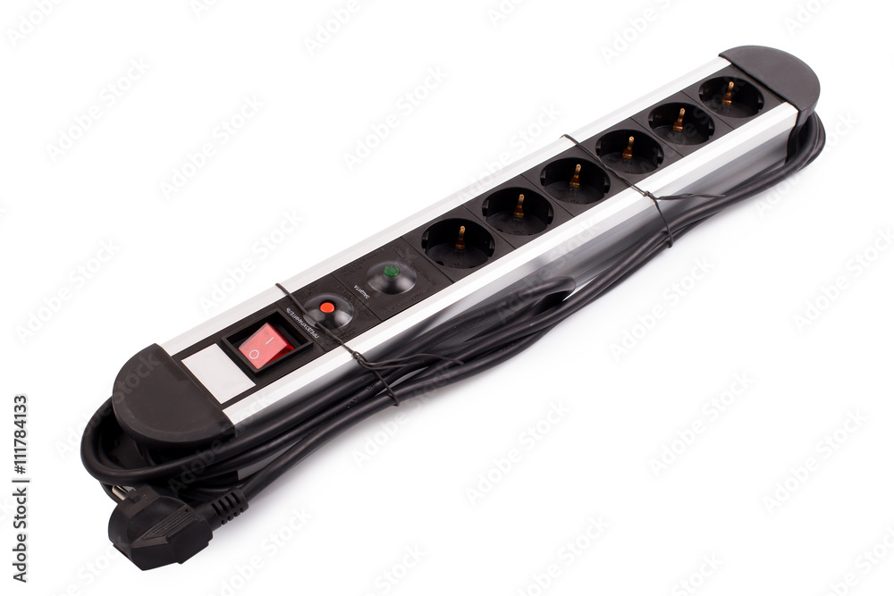 The surge protector on The surge protector on
