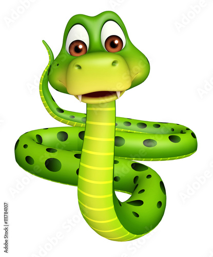 sitting Snake cartoon character