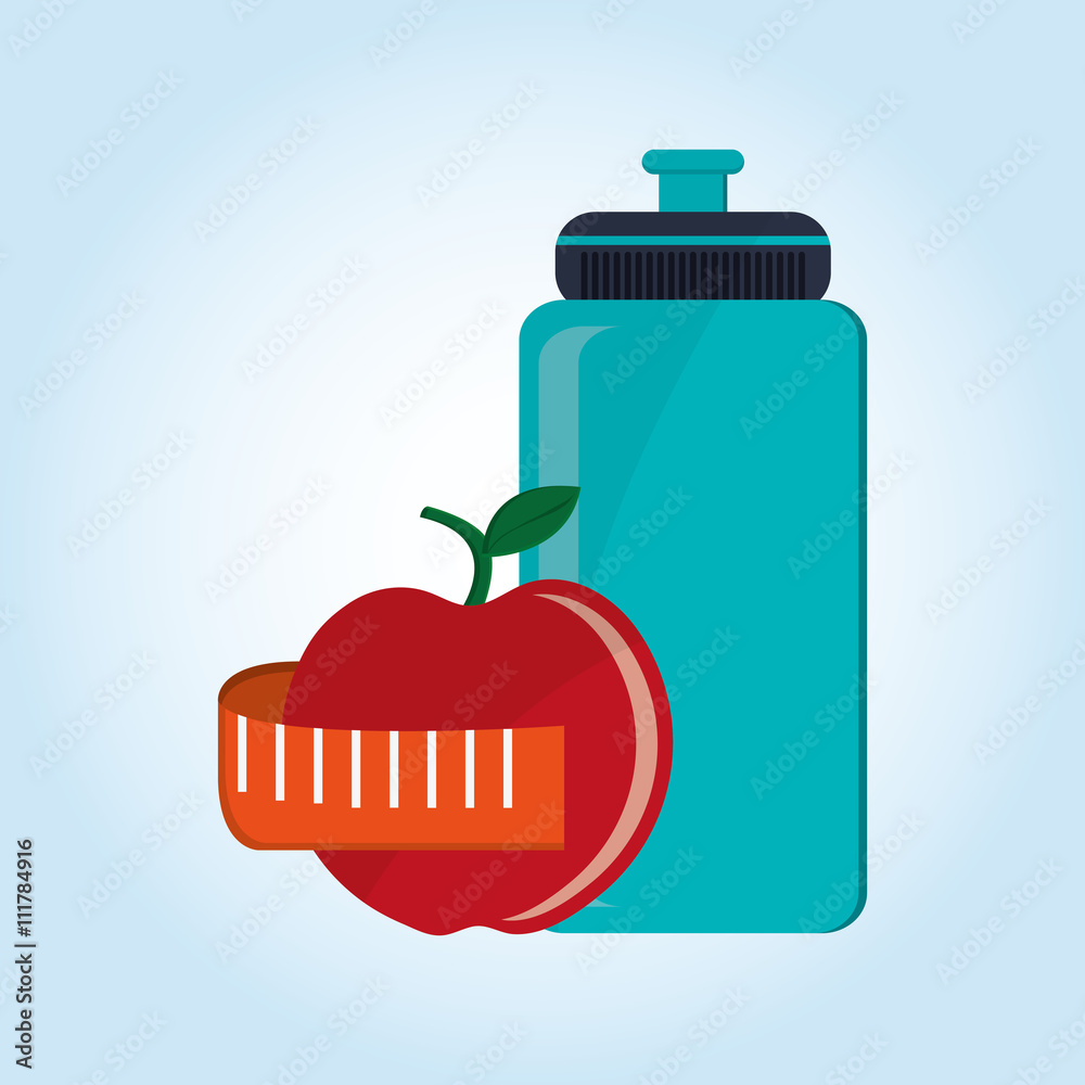 Healthy lifestyle design. Bodycare icon. Colorful illustration