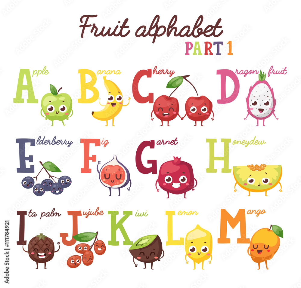 Fruit Alphabet Vector Illustration Stock Vector Adobe Stock fruit-alphabet-vector-illustration-stock-vector-adobe-stock
