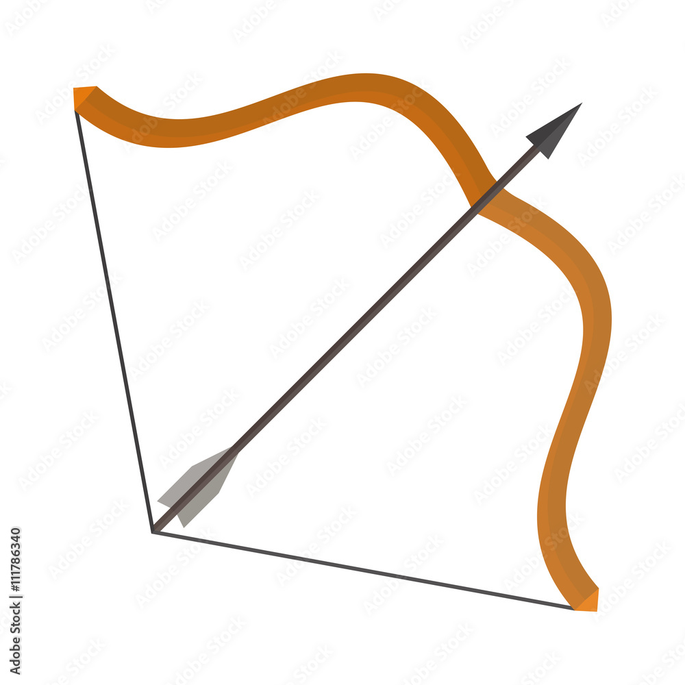 Bow and arrows vector illustration.
