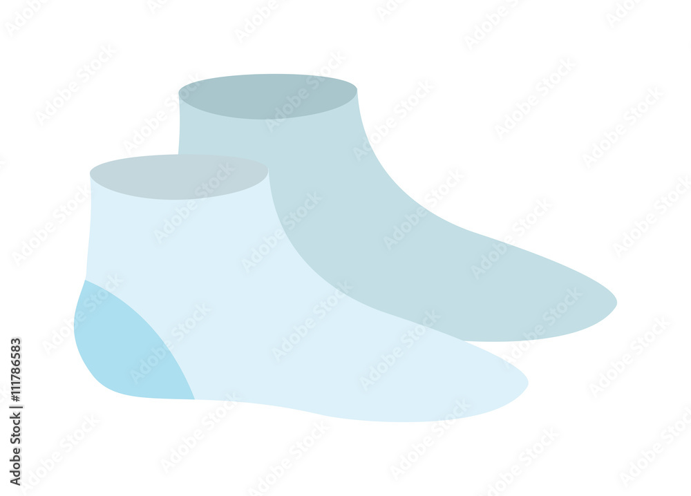 Bue pair of socks flat cartoon vector style Bue pair of socks flat cartoon vector style