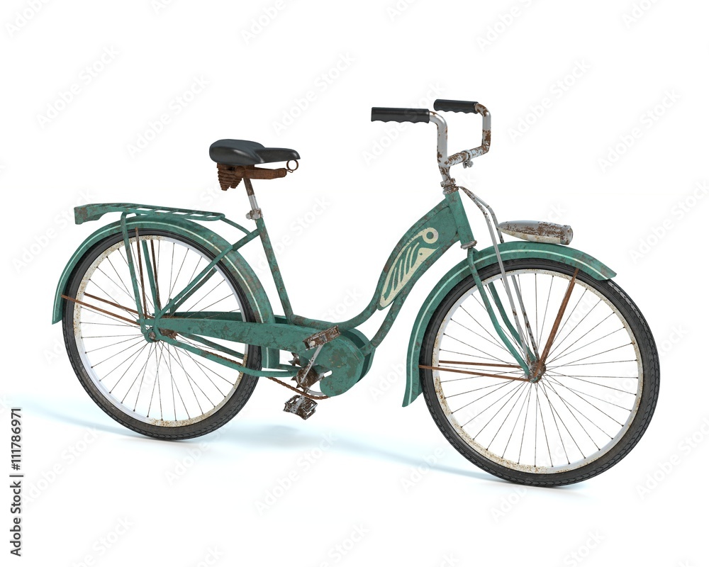 Fototapeta premium 3d illustration of an old bicycle